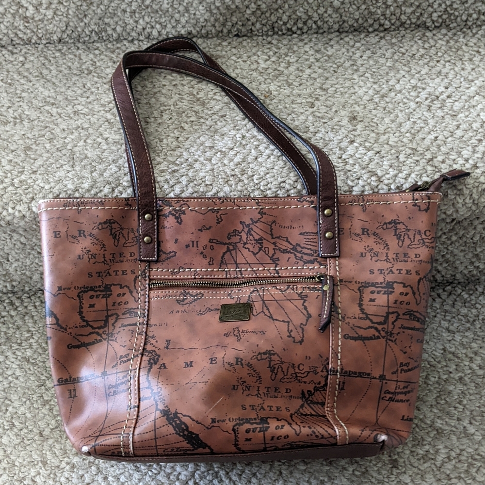 BOC Barn Concept North American Map leather bag